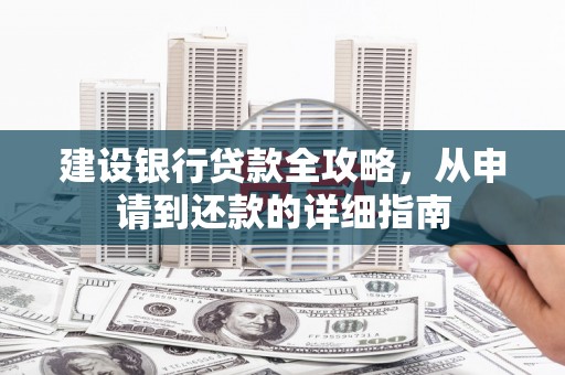板桥建设银行贷款全攻略，从申请到还款的详细指南
