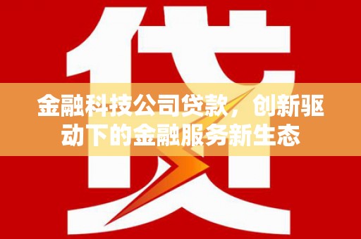 板桥金融科技公司贷款，创新驱动下的金融服务新生态