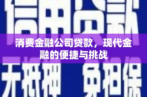 板桥消费金融公司贷款，现代金融的便捷与挑战