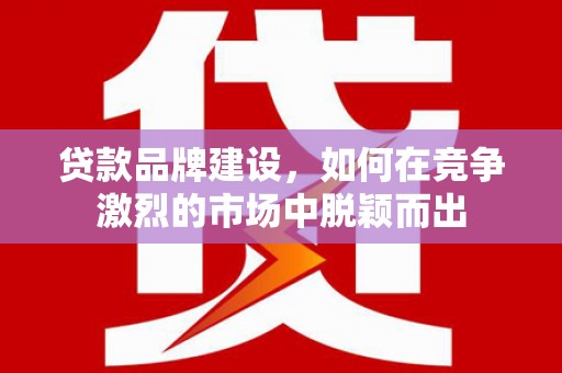 板桥贷款品牌建设，如何在竞争激烈的市场中脱颖而出
