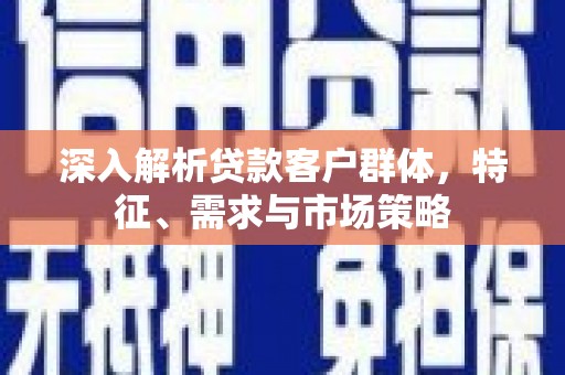 板桥深入解析贷款客户群体，特征、需求与市场策略
