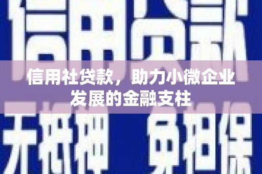 板桥信用社贷款，助力小微企业发展的金融支柱