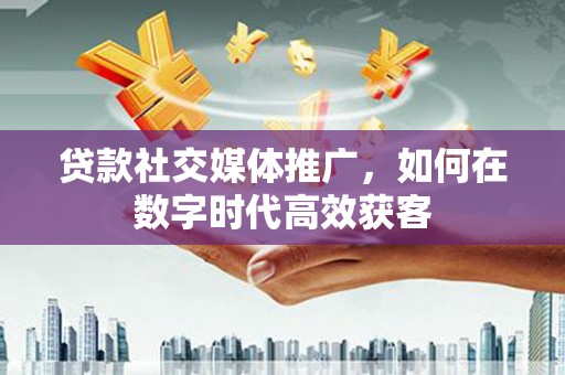 板桥贷款社交媒体推广，如何在数字时代高效获客