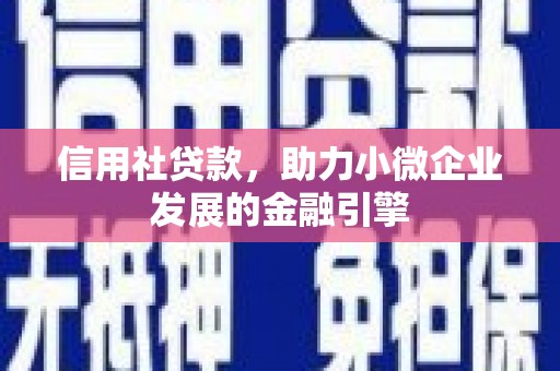板桥信用社贷款，助力小微企业发展的金融引擎