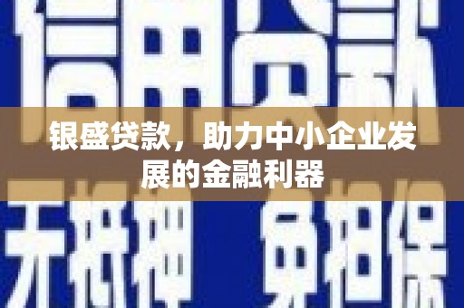 板桥银盛贷款，助力中小企业发展的金融利器