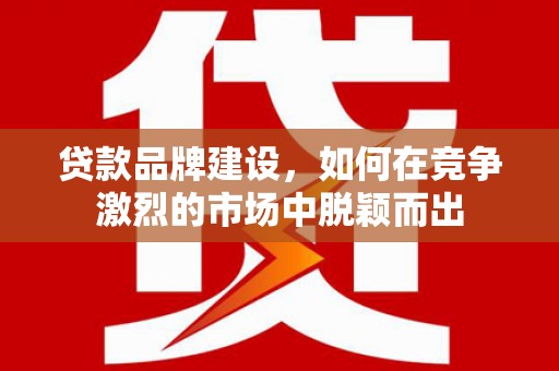 板桥贷款品牌建设，如何在竞争激烈的市场中脱颖而出