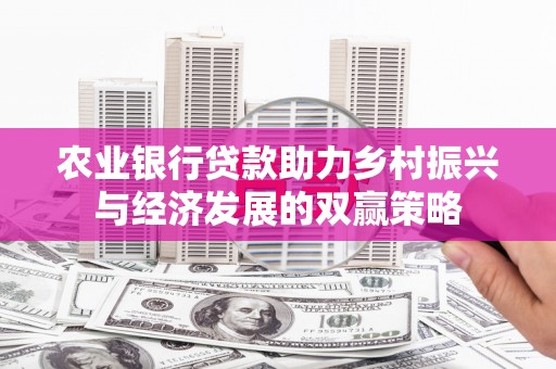 板桥农业银行贷款助力乡村振兴与经济发展的双赢策略