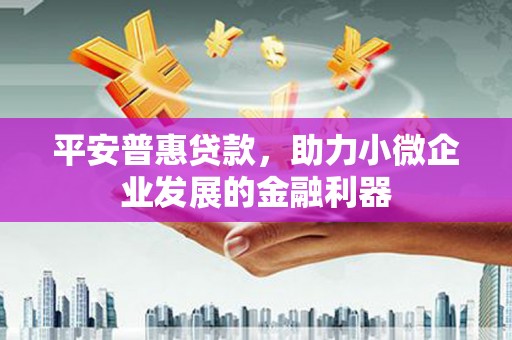 板桥平安普惠贷款，助力小微企业发展的金融利器