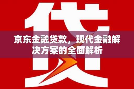 板桥京东金融贷款，现代金融解决方案的全面解析