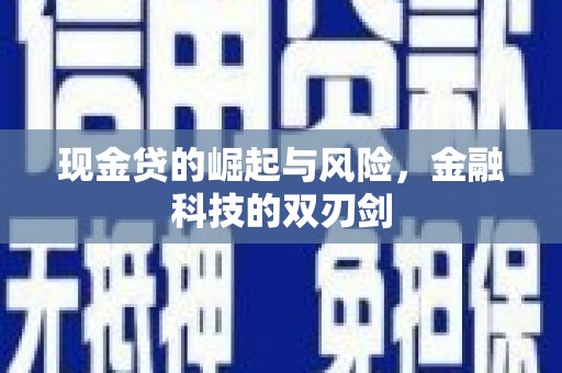 板桥现金贷的崛起与风险，金融科技的双刃剑