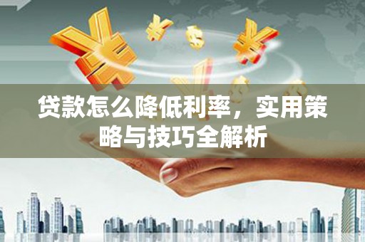 板桥贷款怎么降低利率，实用策略与技巧全解析