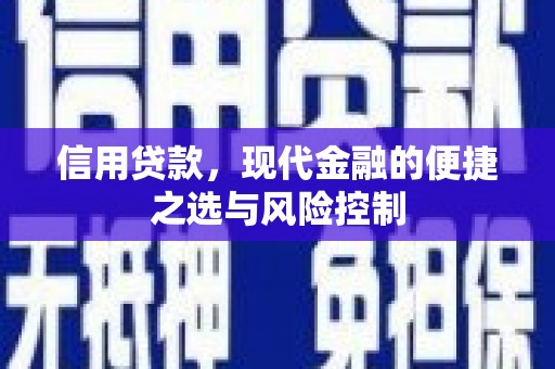 板桥信用贷款，现代金融的便捷之选与风险控制