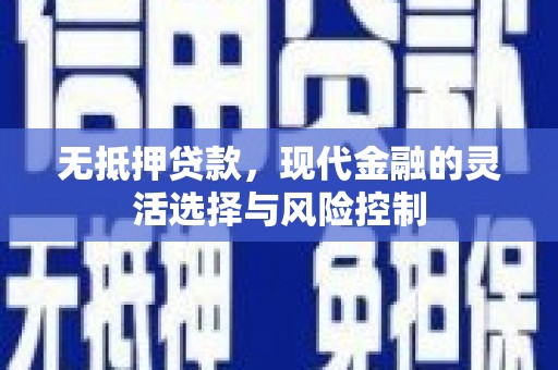 板桥无抵押贷款，现代金融的灵活选择与风险控制