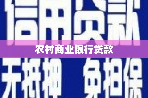 板桥农村商业银行贷款