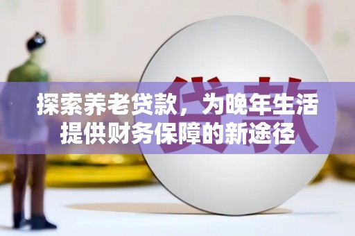 板桥探索养老贷款，为晚年生活提供财务保障的新途径