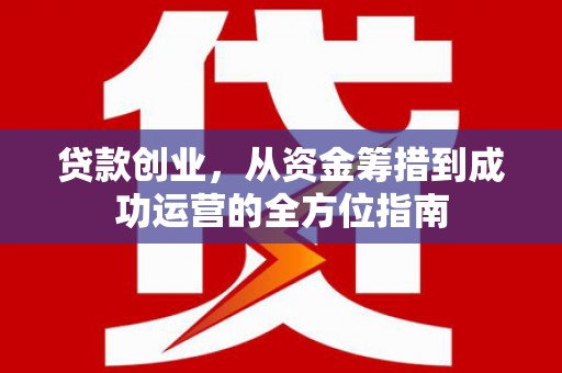 板桥贷款创业，从资金筹措到成功运营的全方位指南