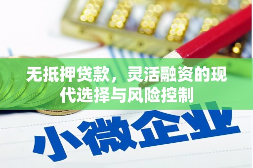 板桥无抵押贷款，灵活融资的现代选择与风险控制