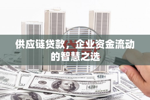 板桥供应链贷款，企业资金流动的智慧之选