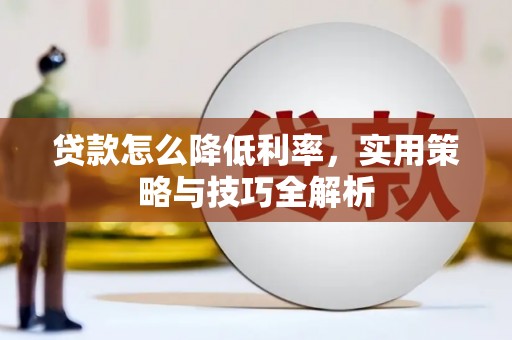 板桥贷款怎么降低利率，实用策略与技巧全解析