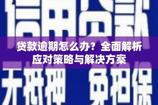 板桥贷款逾期怎么办？全面解析应对策略与解决方案