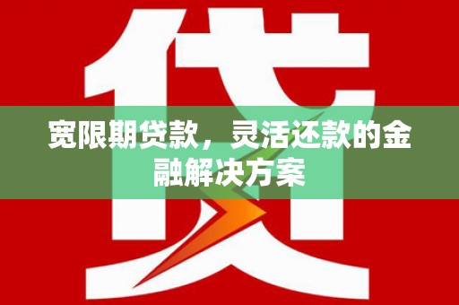 板桥宽限期贷款，灵活还款的金融解决方案