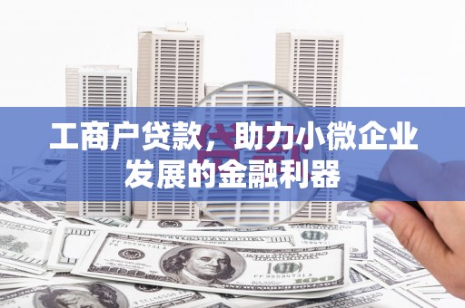 板桥工商户贷款，助力小微企业发展的金融利器