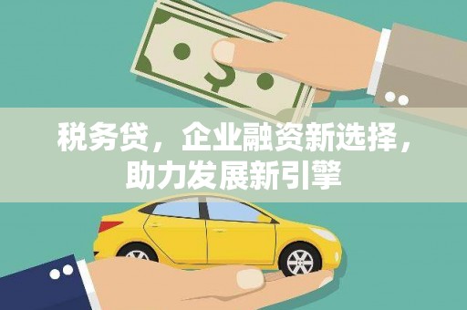 板桥税务贷，企业融资新选择，助力发展新引擎