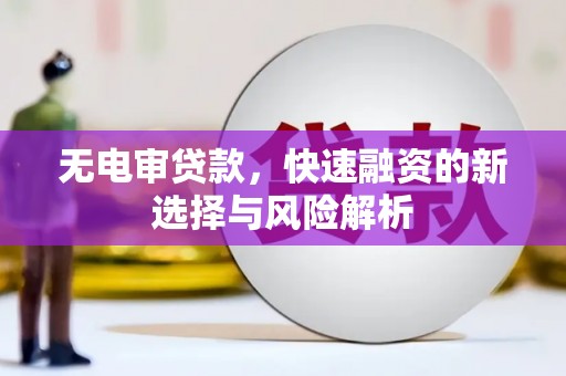 板桥无电审贷款，快速融资的新选择与风险解析