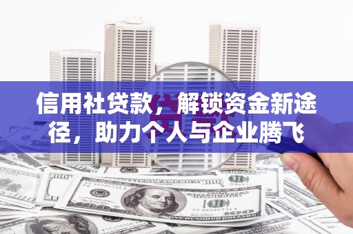 板桥信用社贷款，解锁资金新途径，助力个人与企业腾飞