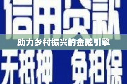 板桥助力乡村振兴的金融引擎