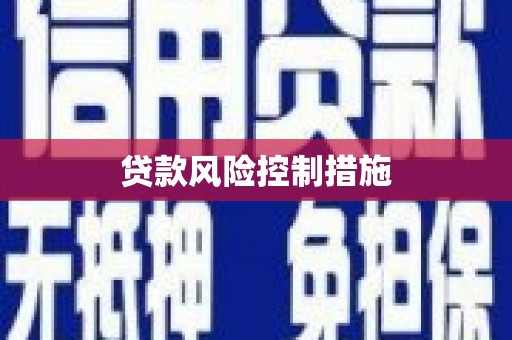 板桥贷款风险控制措施