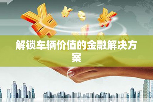 板桥解锁车辆价值的金融解决方案