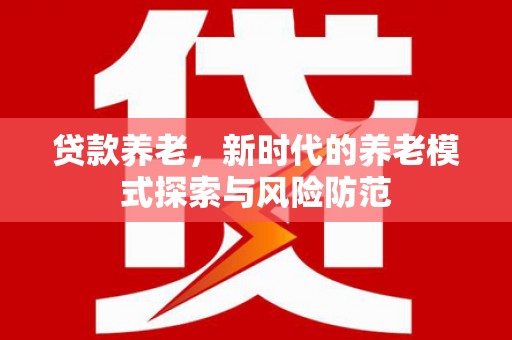 板桥贷款养老，新时代的养老模式探索与风险防范