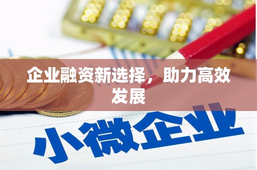板桥企业融资新选择，助力高效发展