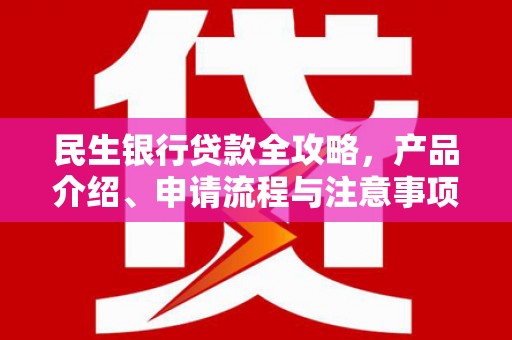 板桥民生银行贷款全攻略，产品介绍、申请流程与注意事项